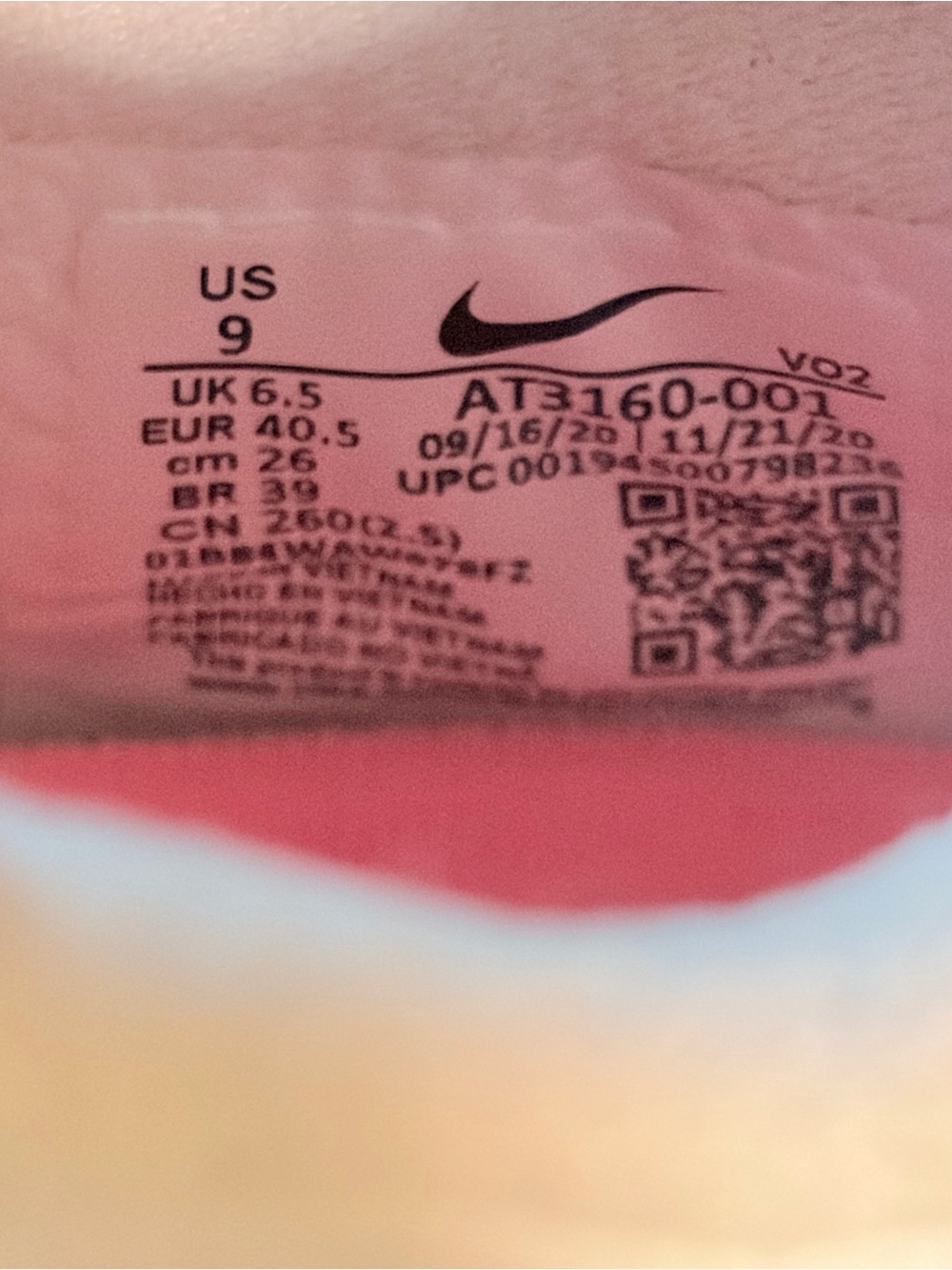 Nike Metcon 6 'Football Grey Arctic Punch' AT3160-001 Women's Shoes (size 9) - Picture 9 of 10